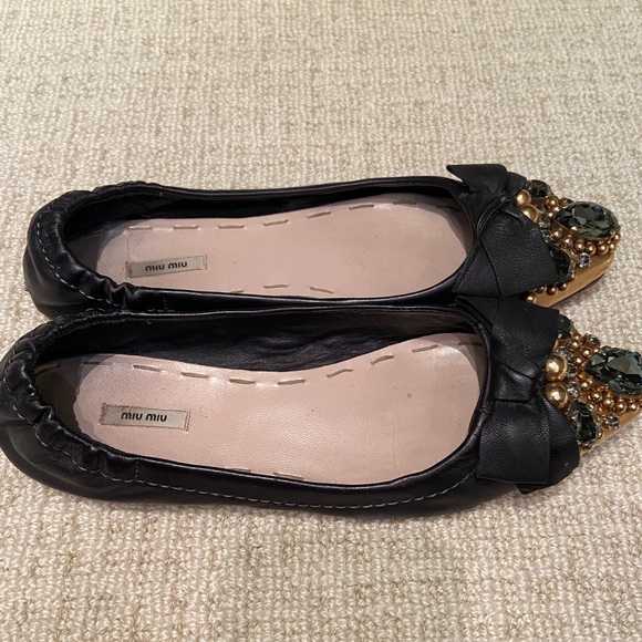 Miu Miu jewelled ballet flats, size 6.5 - Picture 2 of 9